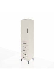 Hyperion Dolap Tek Raflı 5 Çekmeceli Tek Askılı 44x44x195 Aytaşı-Aytaşı