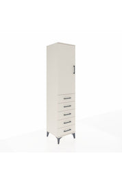 Hyperion Dolap Tek Raflı 5 Çekmeceli Tek Askılı 44x44x195 Aytaşı-Aytaşı