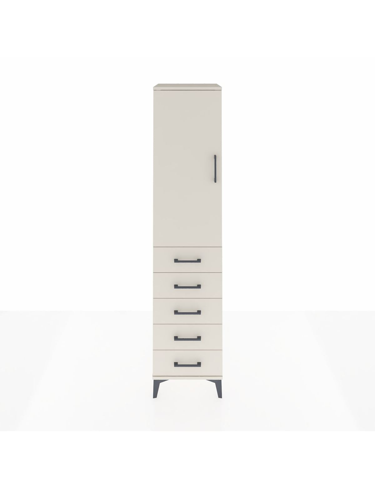 Hyperion Dolap 3 Raflı 5 Çekmeceli Tek Kapaklı 44x44x195 Aytaşı-Aytaşı