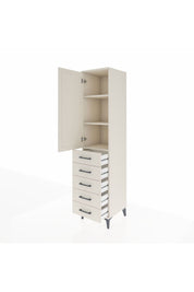 Hyperion Dolap 3 Raflı 5 Çekmeceli Tek Kapaklı 44x44x195 Aytaşı-Aytaşı