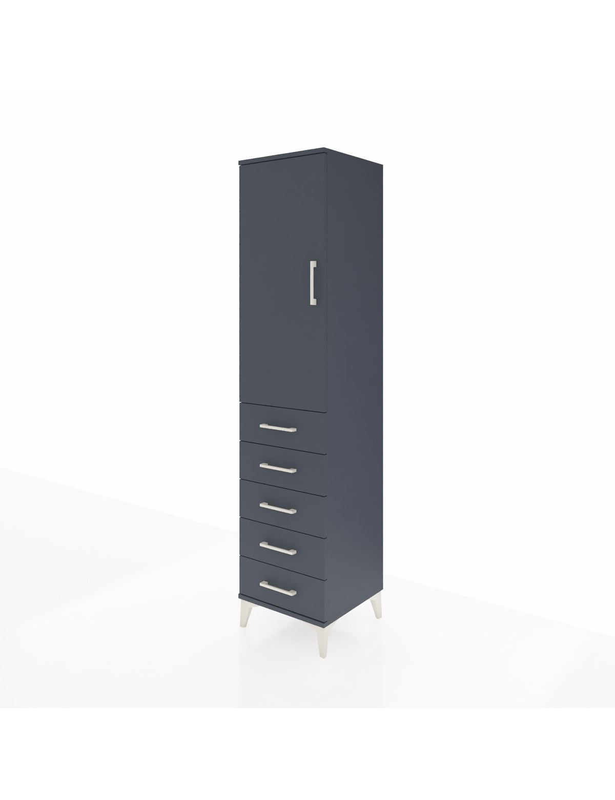 Hyperion Dolap 3 Raflı 5 Çekmeceli Tek Kapaklı 44x44x195 - S58M078V5B