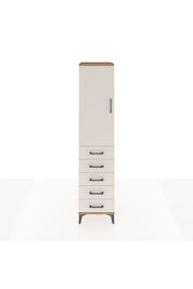 Hyperion Dolap 3 Raflı 5 Çekmeceli Tek Kapaklı 44x44x195 Çam-Aytaşı