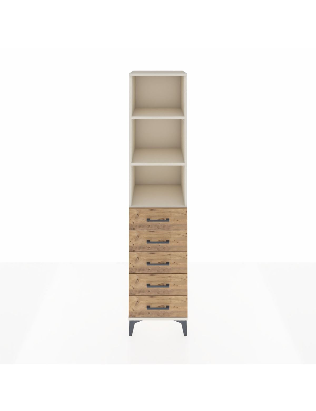 Hyperion Dolap 3 Raflı 5 Çekmeceli 44x44x195 Aytaşı-Çam