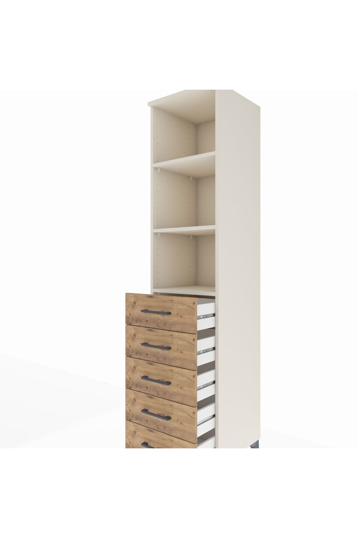 Hyperion Dolap 3 Raflı 5 Çekmeceli 44x44x195 Aytaşı-Çam