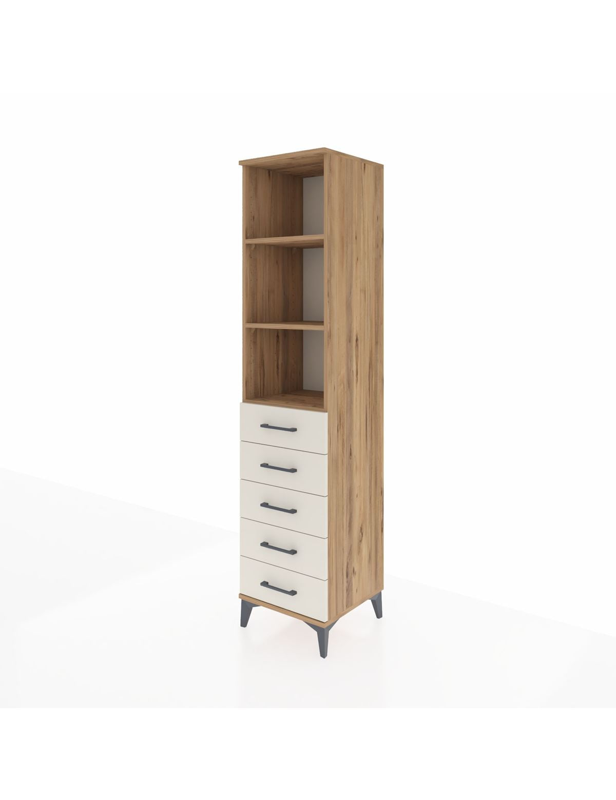 Hyperion Dolap 3 Raflı 5 Çekmeceli 44x44x195 - S58M079V7B