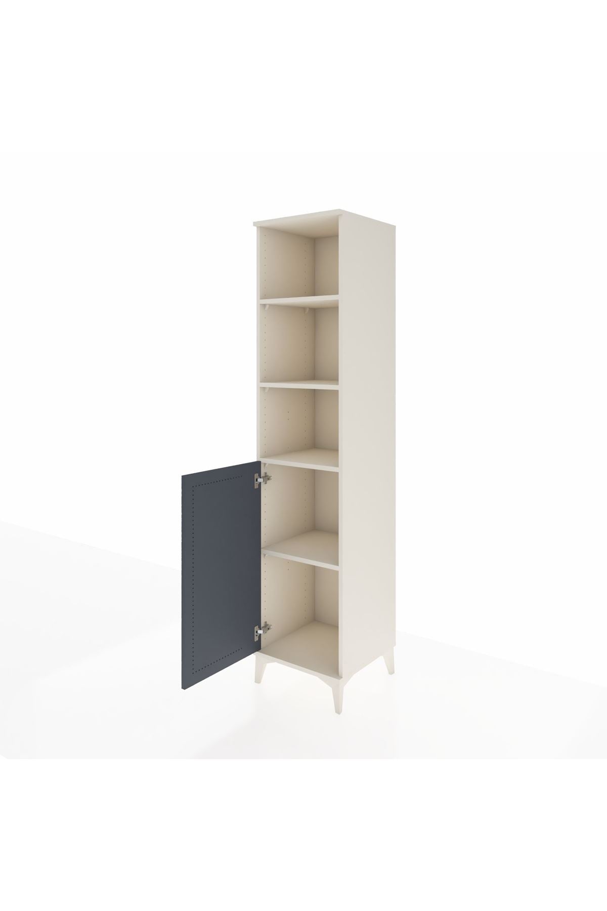 Hyperion Dolap 4 Raflı Tek Kapaklı 44x44x195 Aytaşı-Antrasit