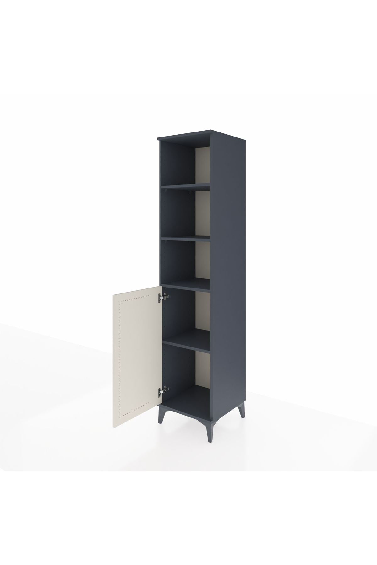 Hyperion Dolap 4 Raflı Tek Kapaklı 44x44x195 Antrasit-Aytaşı