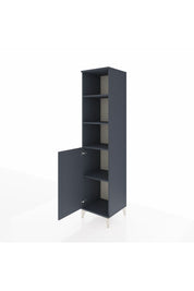 Hyperion Dolap 4 Raflı Tek Kapaklı 44x44x195 Antrasit-Antrasit