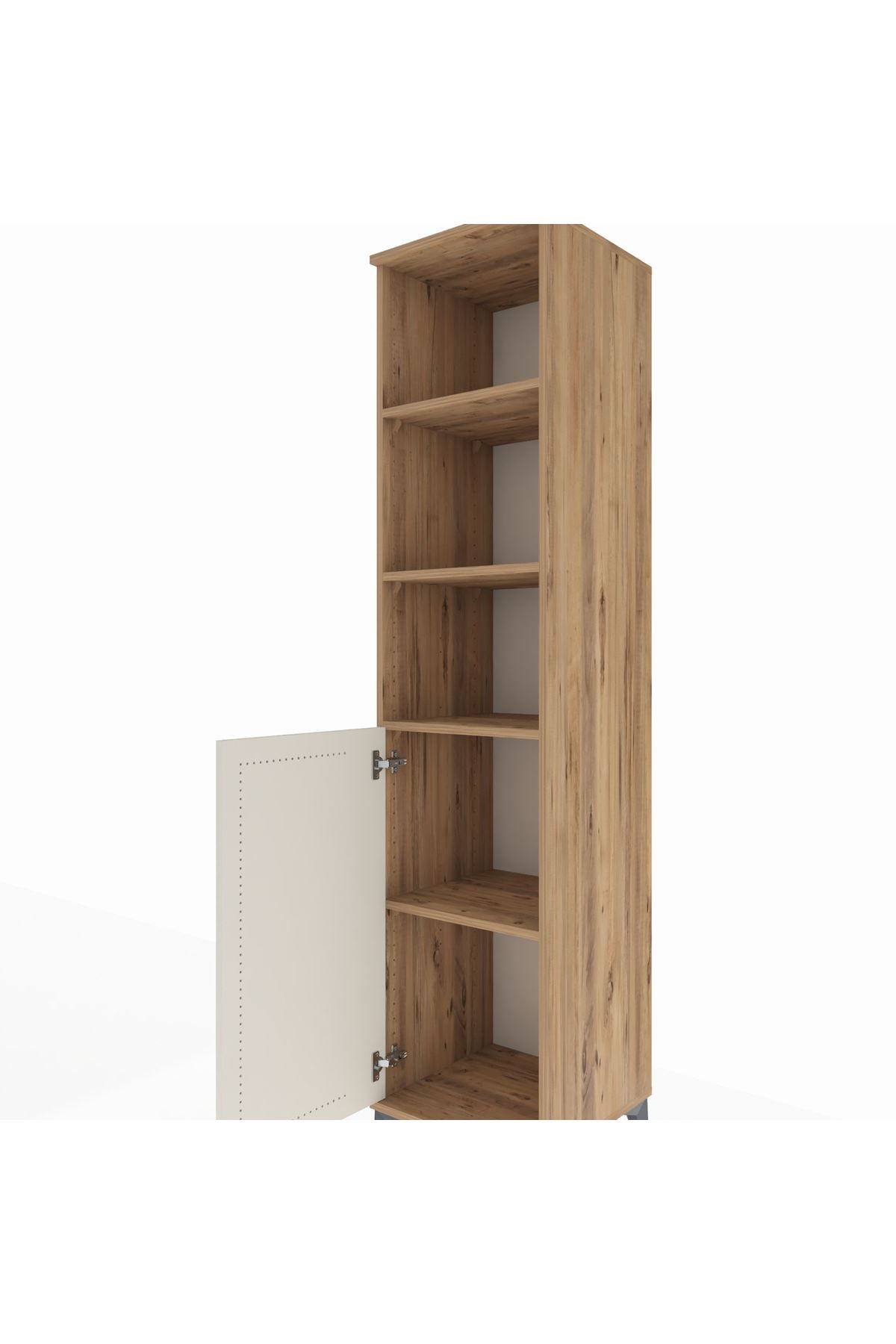 Hyperion Dolap 4 Raflı Tek Kapaklı 44x44x195 Çam-Aytaşı