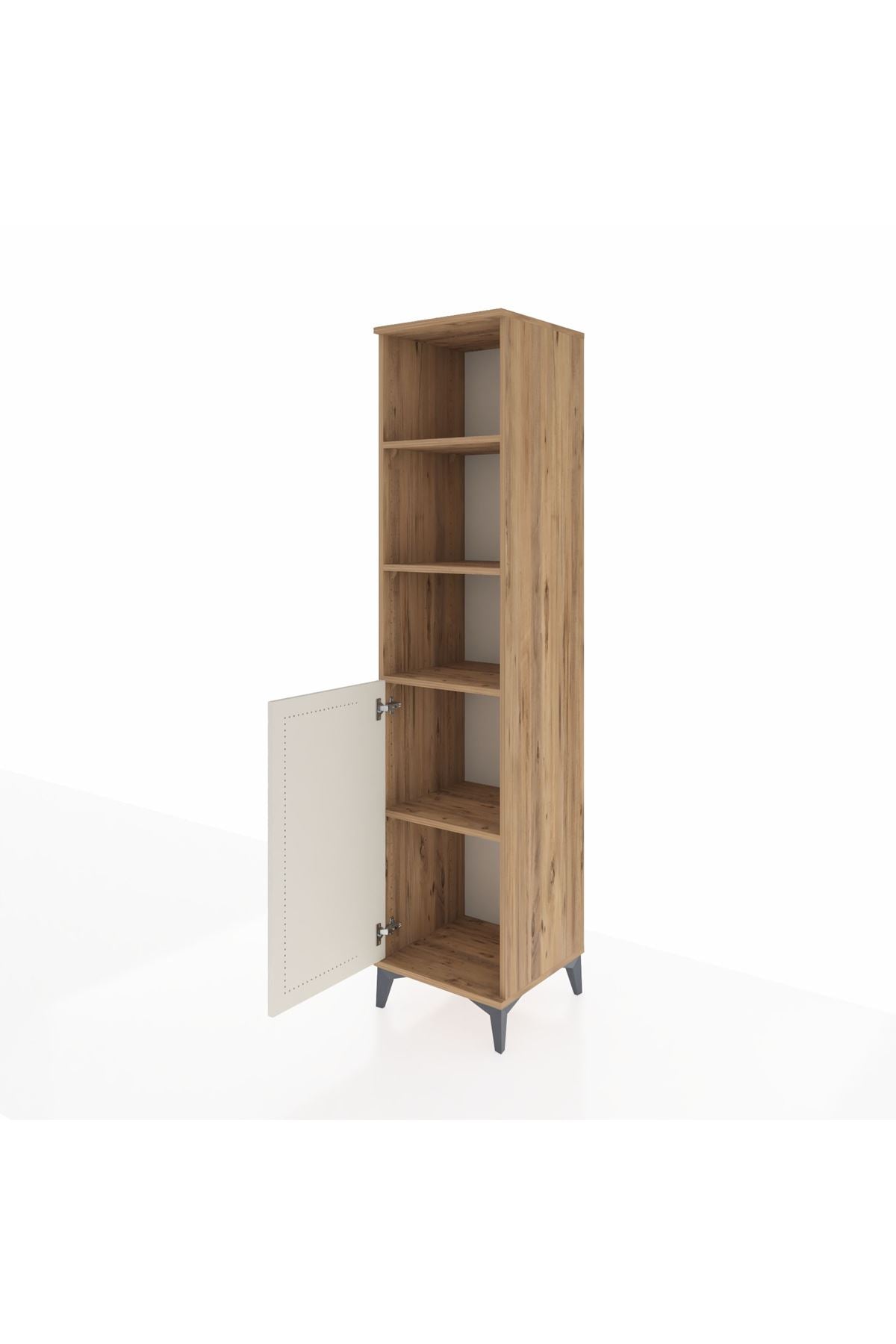 Hyperion Dolap 4 Raflı Tek Kapaklı 44x44x195 Çam-Aytaşı