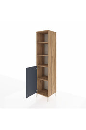 Hyperion Dolap 4 Raflı Tek Kapaklı 44x44x195 Çam-Antrasit