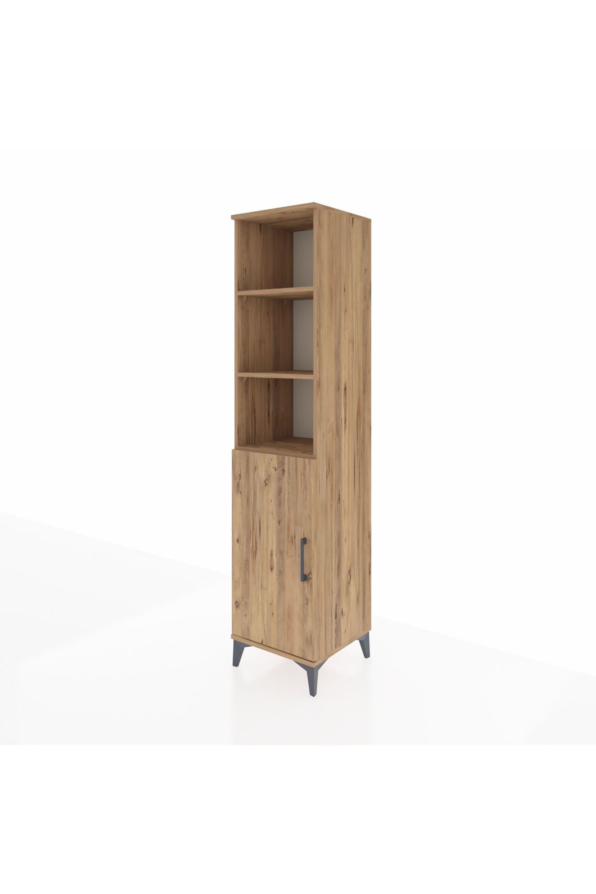 Hyperion Dolap 4 Raflı Tek Kapaklı 44x44x195 Çam-Çam