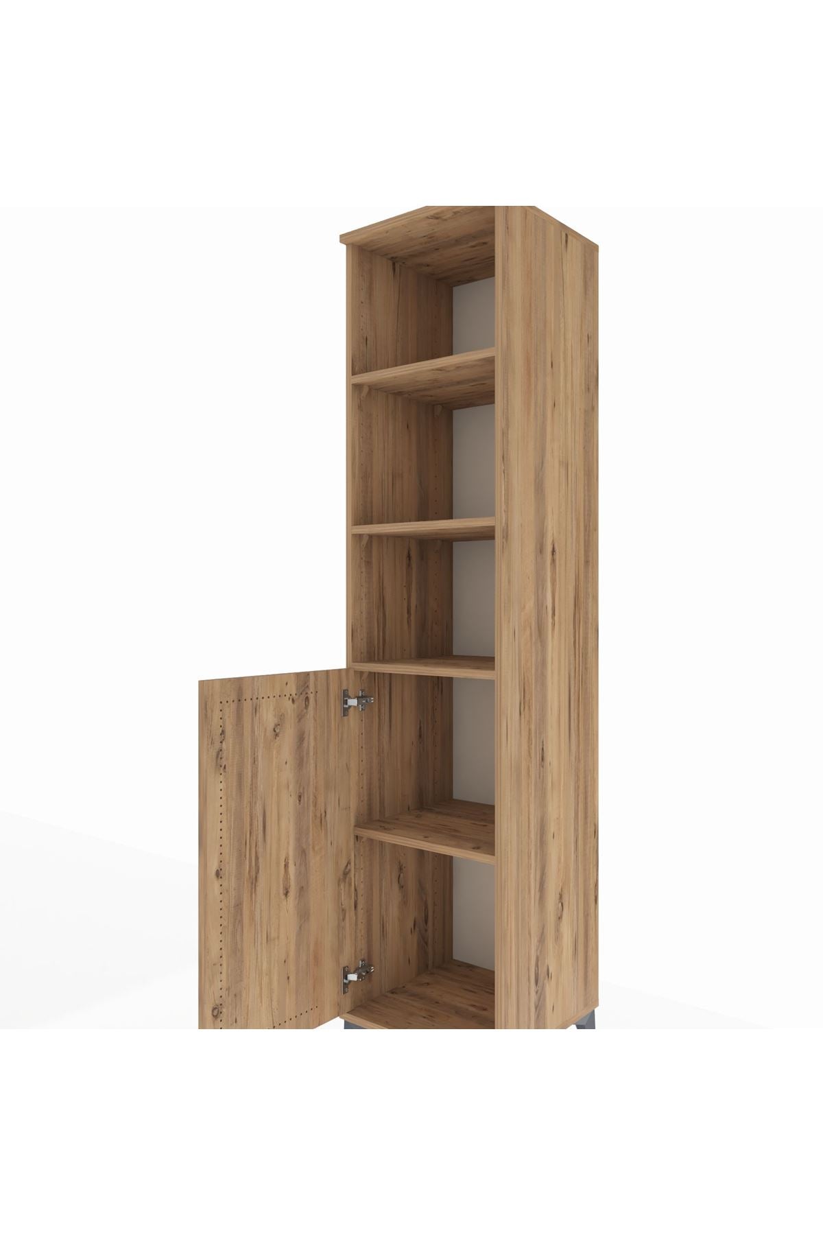 Hyperion Dolap 4 Raflı Tek Kapaklı 44x44x195 Çam-Çam