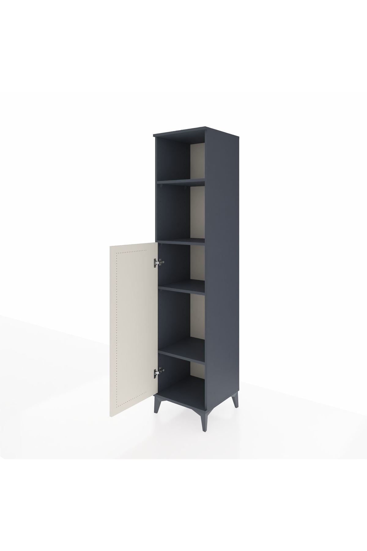 Hyperion Dolap 4 Raflı Tek Kapaklı 44x44x195 Antrasit-Aytaşı