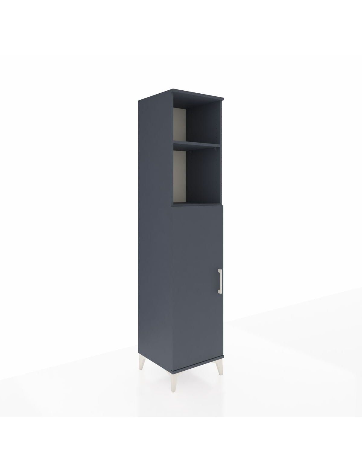 Hyperion Dolap 4 Raflı Tek Kapaklı 44x44x195 Antrasit-Antrasit