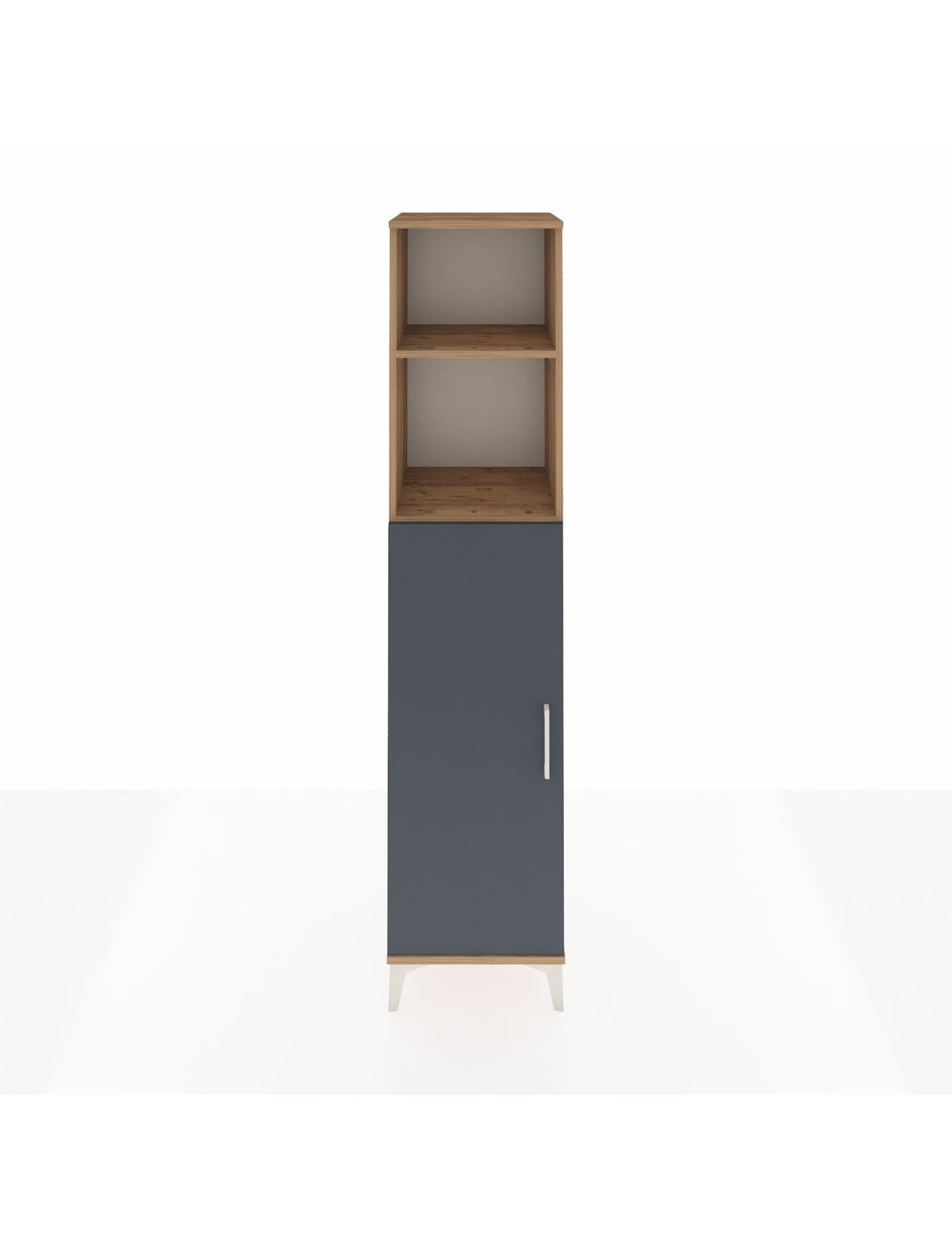 Hyperion Dolap 4 Raflı Tek Kapaklı 44x44x195 Çam-Antrasit