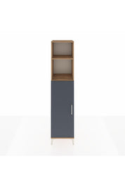 Hyperion Dolap 4 Raflı Tek Kapaklı 44x44x195 Çam-Antrasit