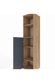 Hyperion Dolap 4 Raflı Tek Kapaklı 44x44x195 Çam-Antrasit