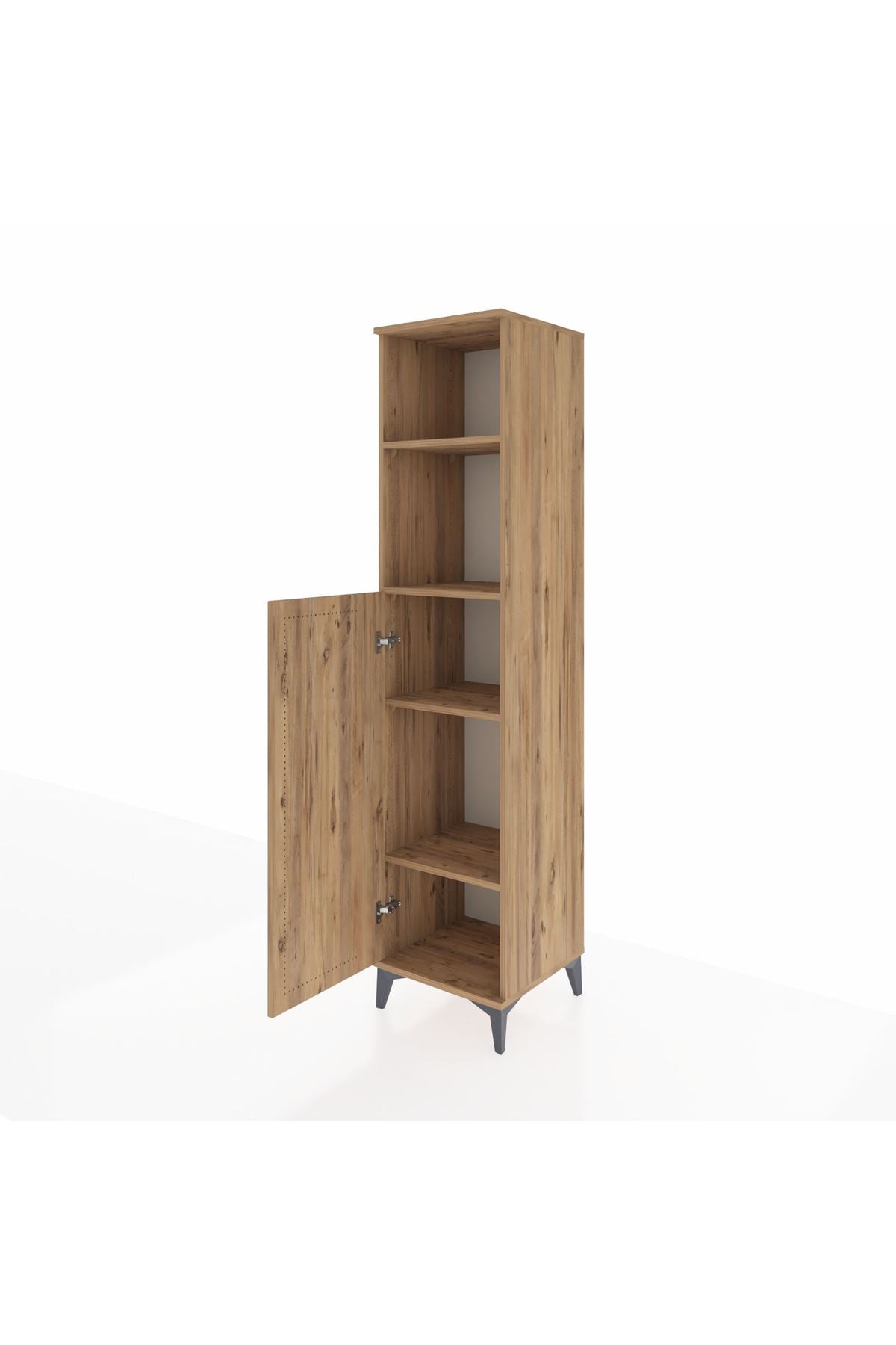 Hyperion Dolap 4 Raflı Tek Kapaklı 44x44x195 Çam-Çam