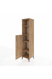 Hyperion Dolap 4 Raflı Tek Kapaklı 44x44x195 Çam-Çam