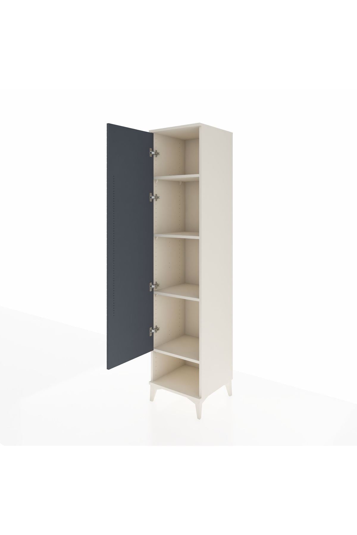 Hyperion Dolap 4 Raflı Tek Kapaklı 44x44x195 Aytaşı-Antrasit