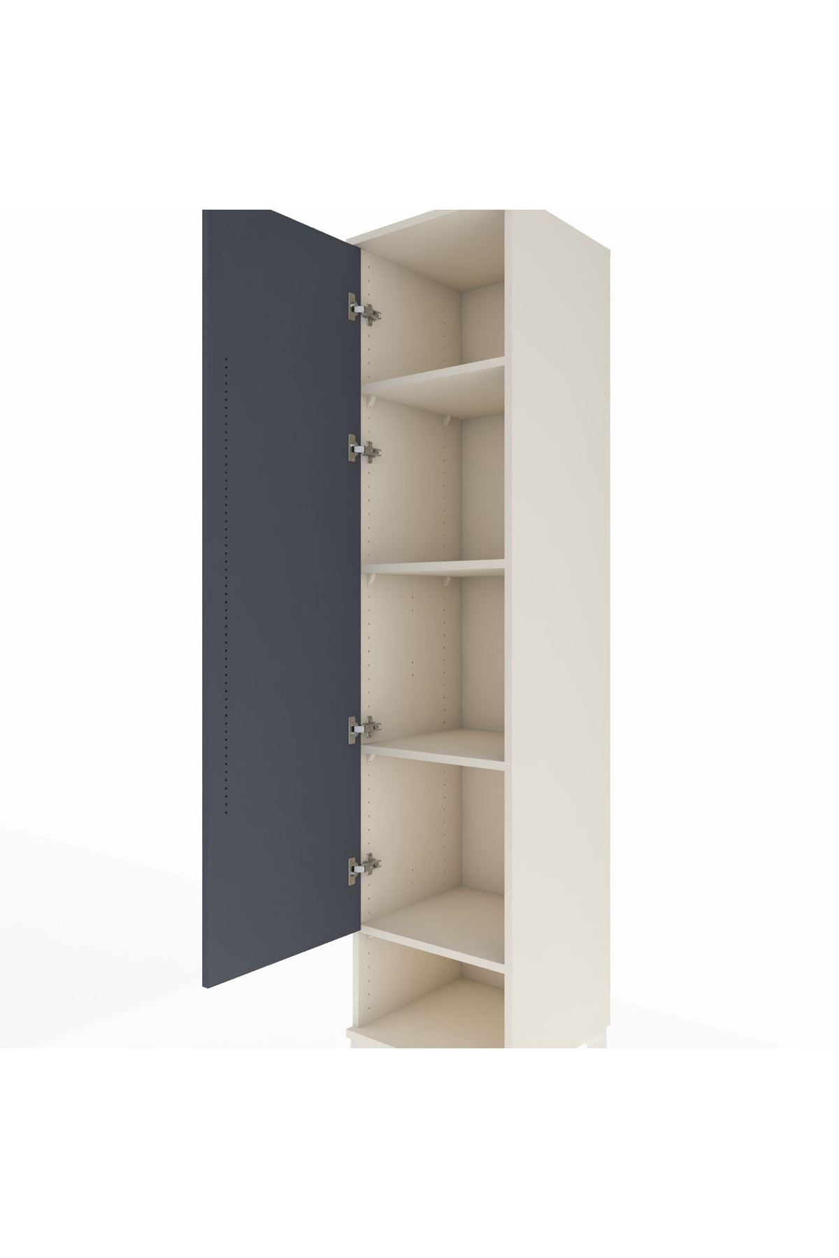 Hyperion Dolap 4 Raflı Tek Kapaklı 44x44x195 Aytaşı-Antrasit