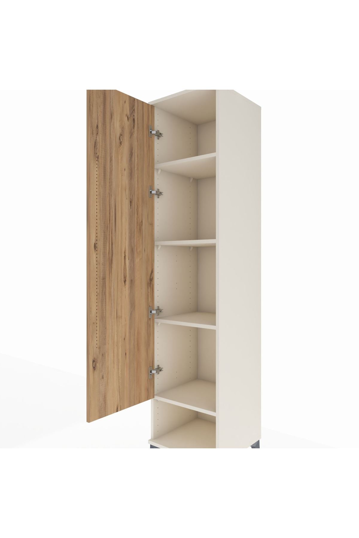 Hyperion Dolap 4 Raflı Tek Kapaklı 44x44x195 Aytaşı-Çam