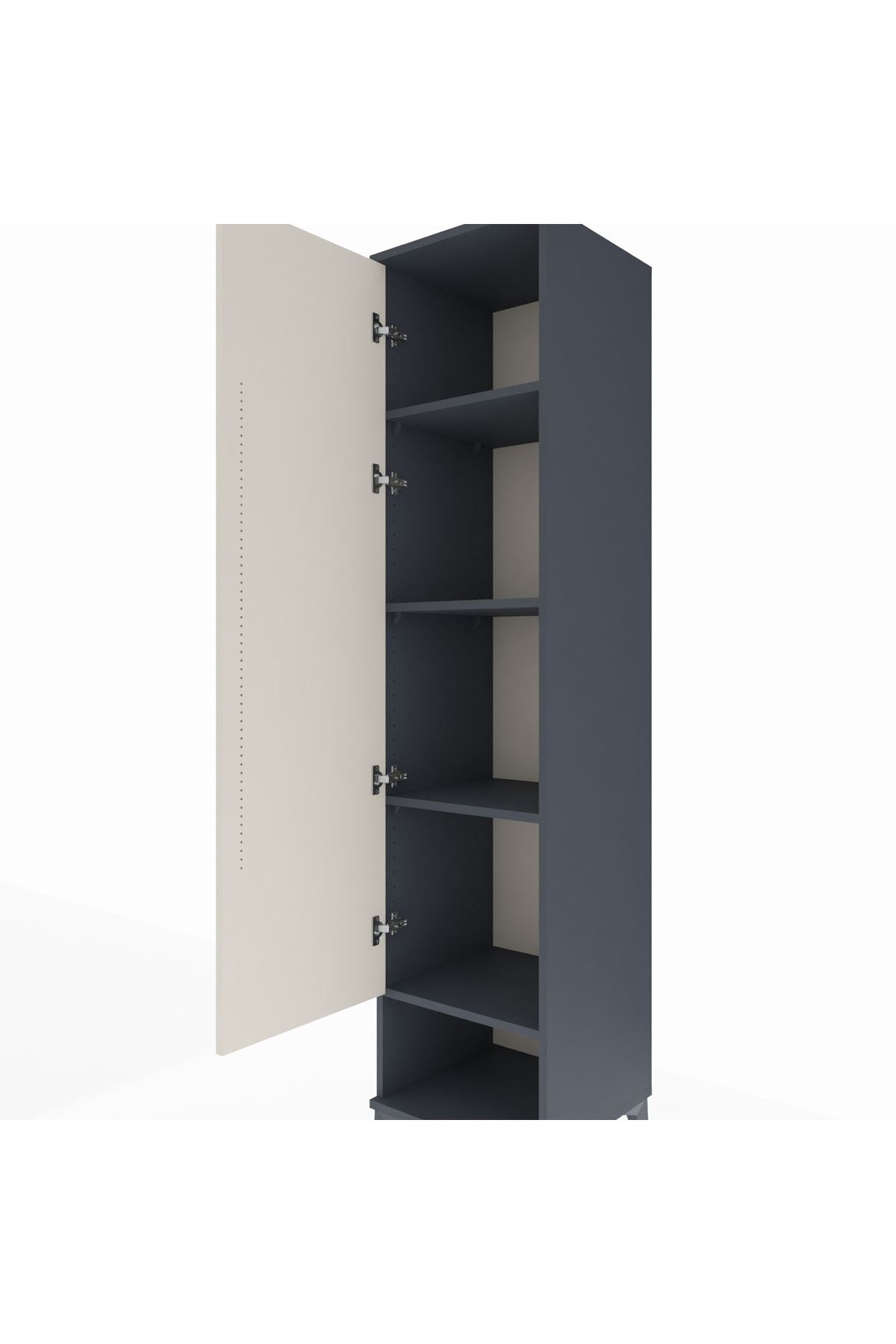 Hyperion Dolap 4 Raflı Tek Kapaklı 44x44x195 Antrasit-Aytaşı