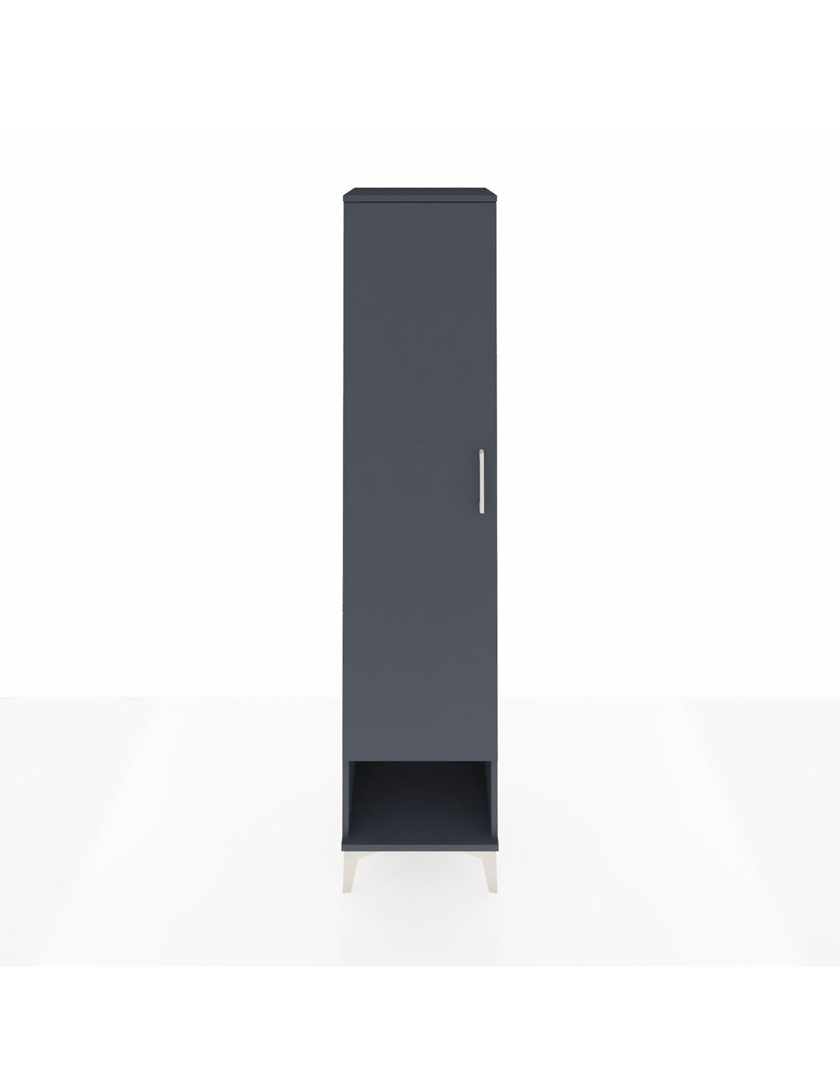 Hyperion Dolap 4 Raflı Tek Kapaklı 44x44x195 Antrasit-Antrasit