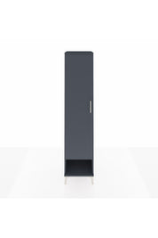 Hyperion Dolap 4 Raflı Tek Kapaklı 44x44x195 Antrasit-Antrasit