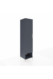 Hyperion Dolap 4 Raflı Tek Kapaklı 44x44x195 Antrasit-Antrasit