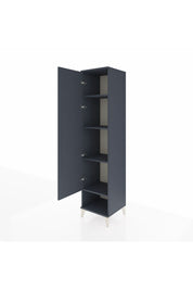 Hyperion Dolap 4 Raflı Tek Kapaklı 44x44x195 Antrasit-Antrasit