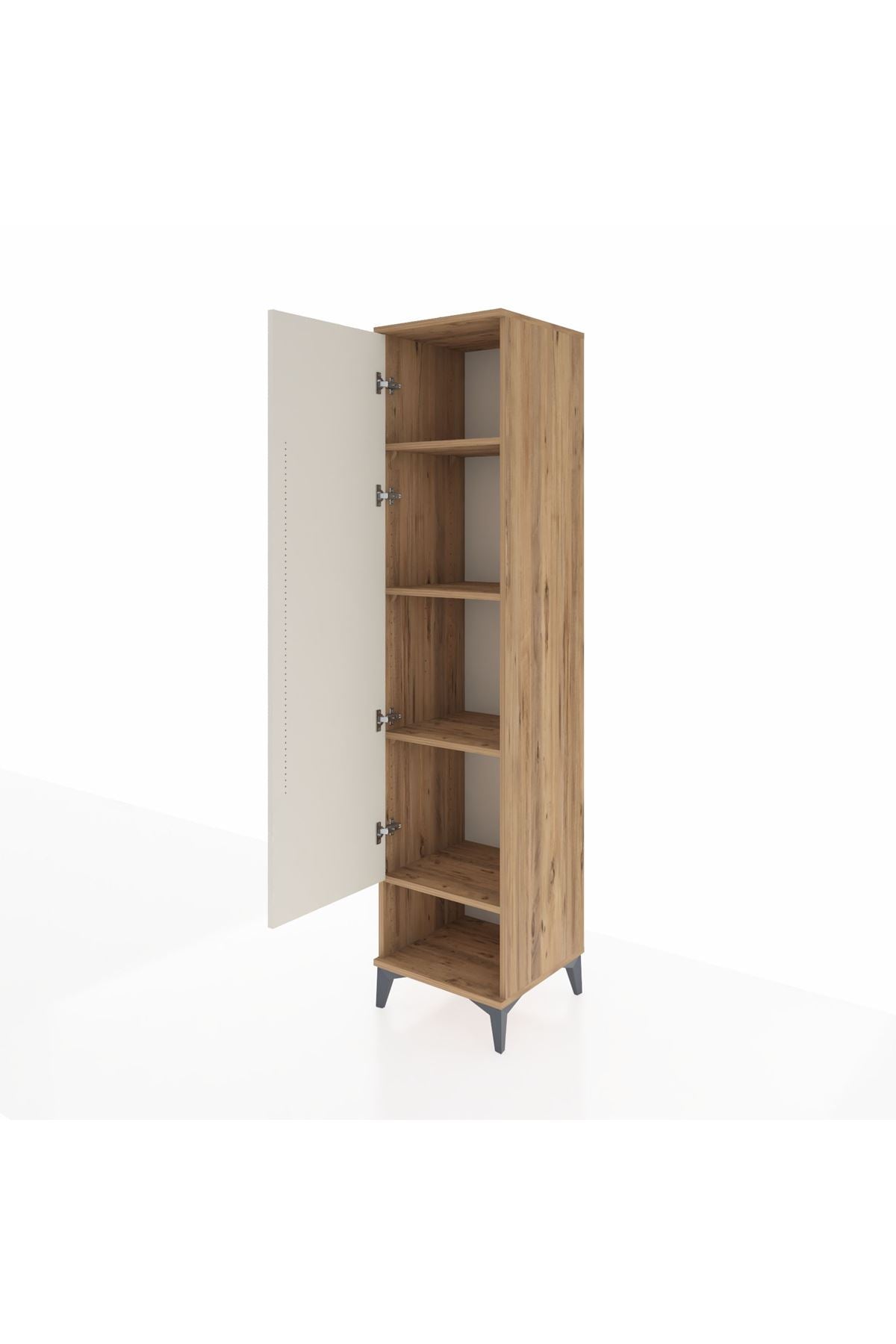 Hyperion Dolap 4 Raflı Tek Kapaklı 44x44x195 Çam-Aytaşı