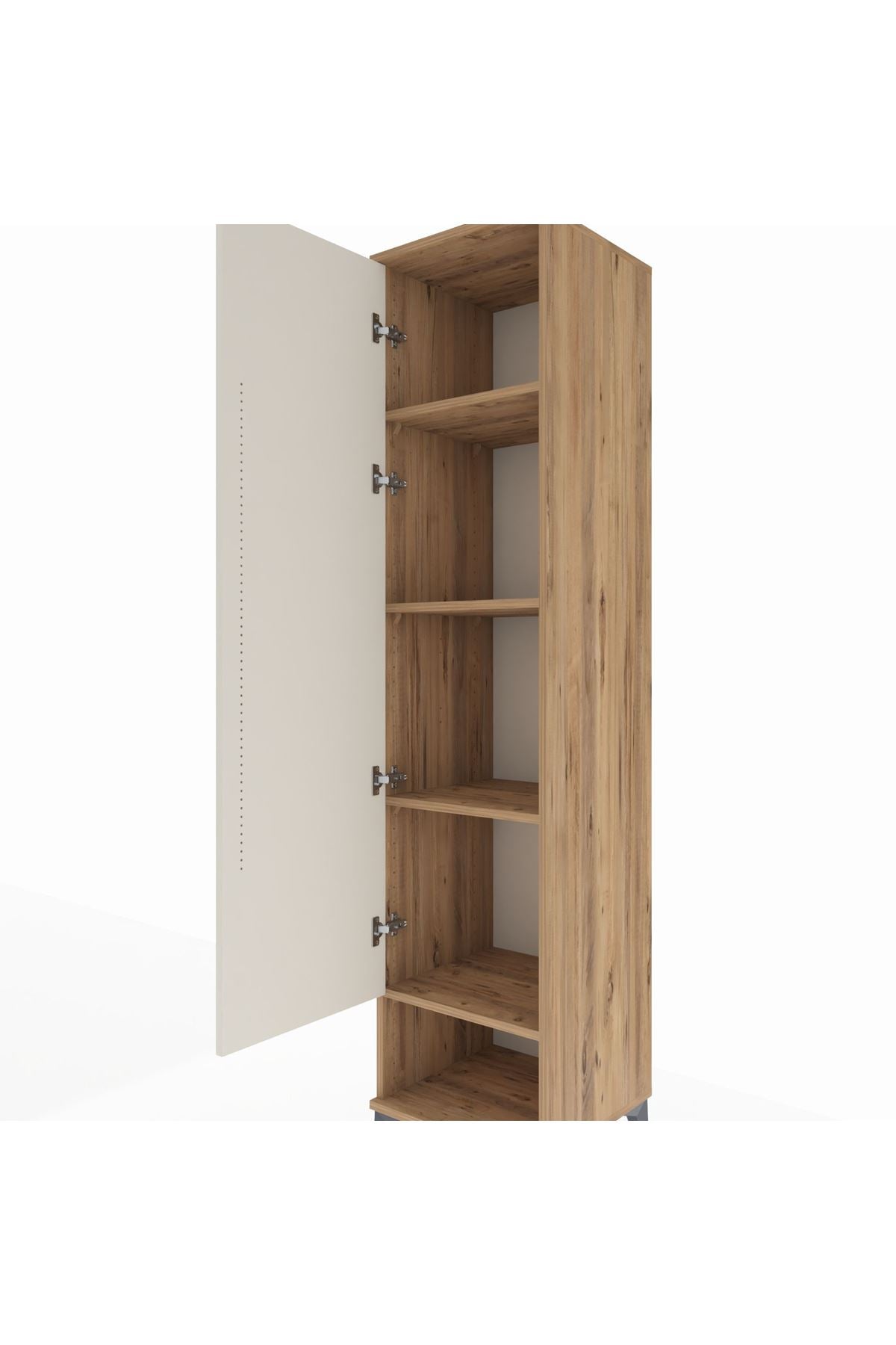 Hyperion Dolap 4 Raflı Tek Kapaklı 44x44x195 Çam-Aytaşı