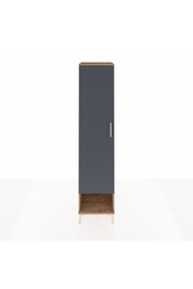 Hyperion Dolap 4 Raflı Tek Kapaklı 44x44x195 Çam-Antrasit