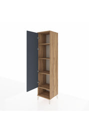 Hyperion Dolap 4 Raflı Tek Kapaklı 44x44x195 Çam-Antrasit