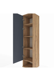 Hyperion Dolap 4 Raflı Tek Kapaklı 44x44x195 Çam-Antrasit