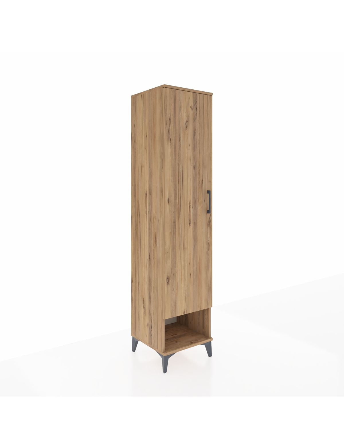 Hyperion Dolap 4 Raflı Tek Kapaklı 44x44x195 Çam-Çam