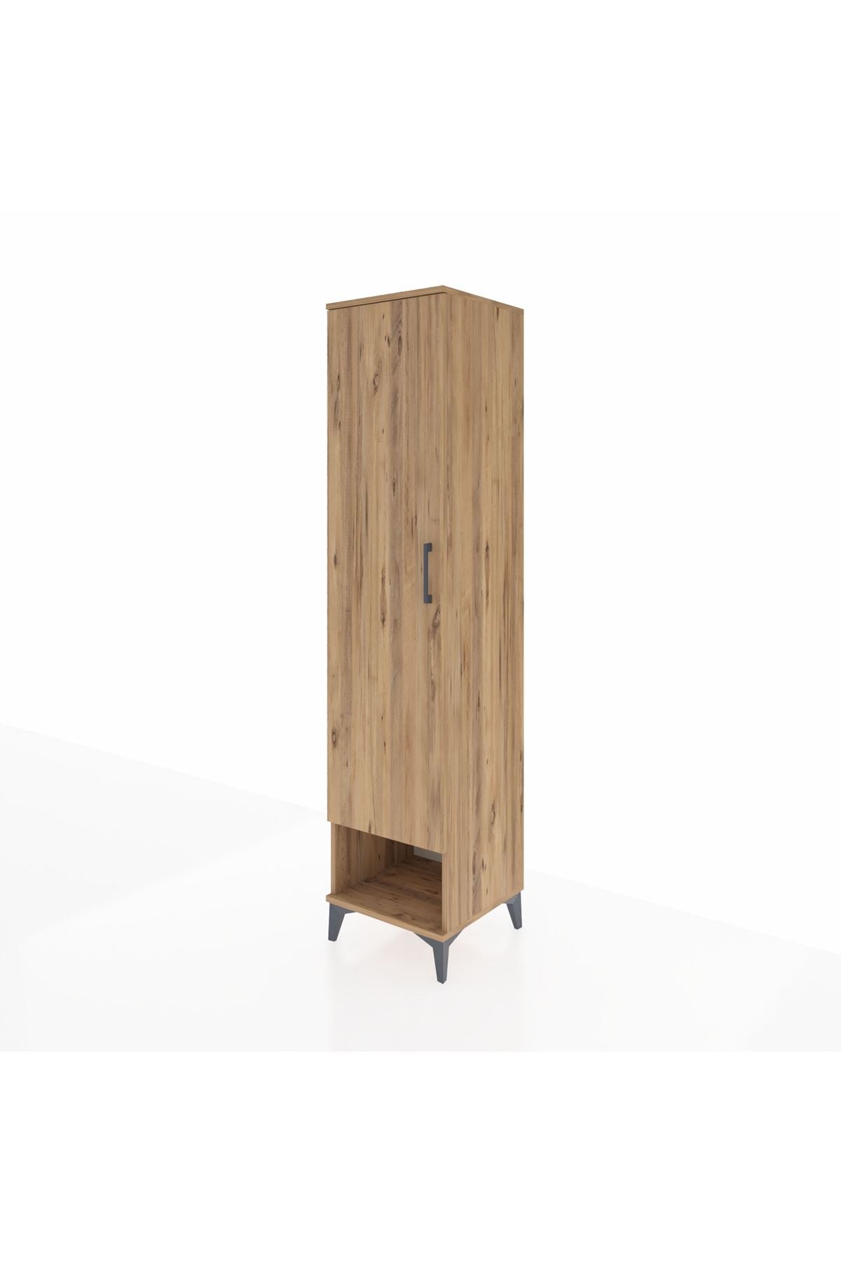 Hyperion Dolap 4 Raflı Tek Kapaklı 44x44x195 Çam-Çam