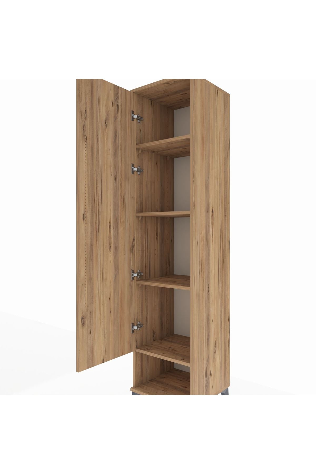 Hyperion Dolap 4 Raflı Tek Kapaklı 44x44x195 Çam-Çam