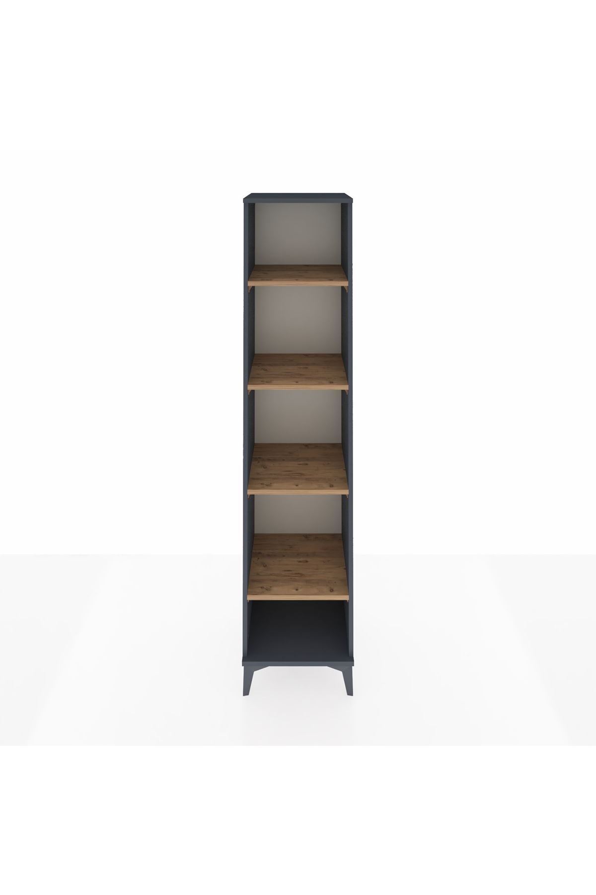 Hyperion Dolap 4 Raflı 44x44x195 Antrasit-Çam