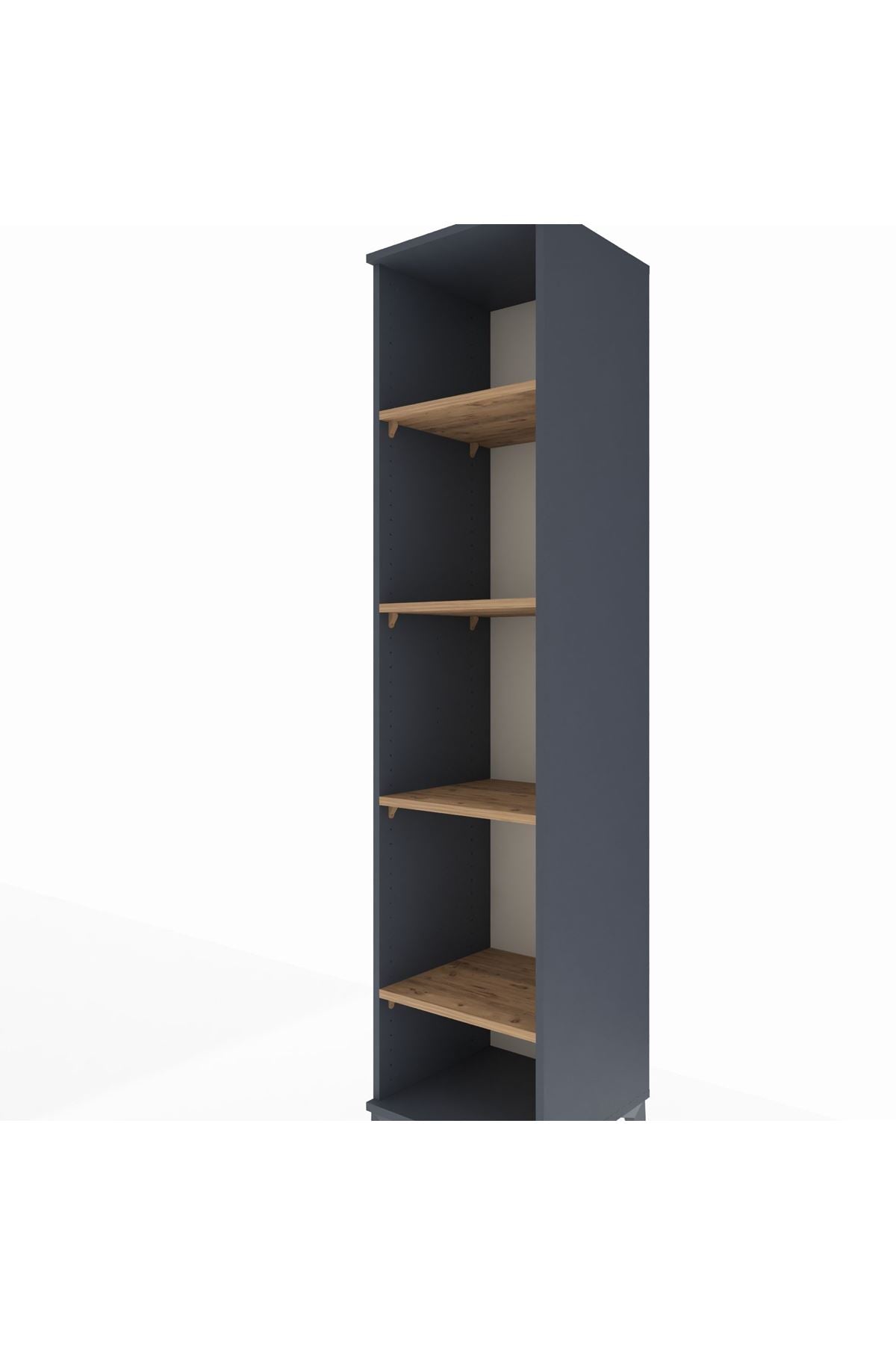 Hyperion Dolap 4 Raflı 44x44x195 Antrasit-Çam