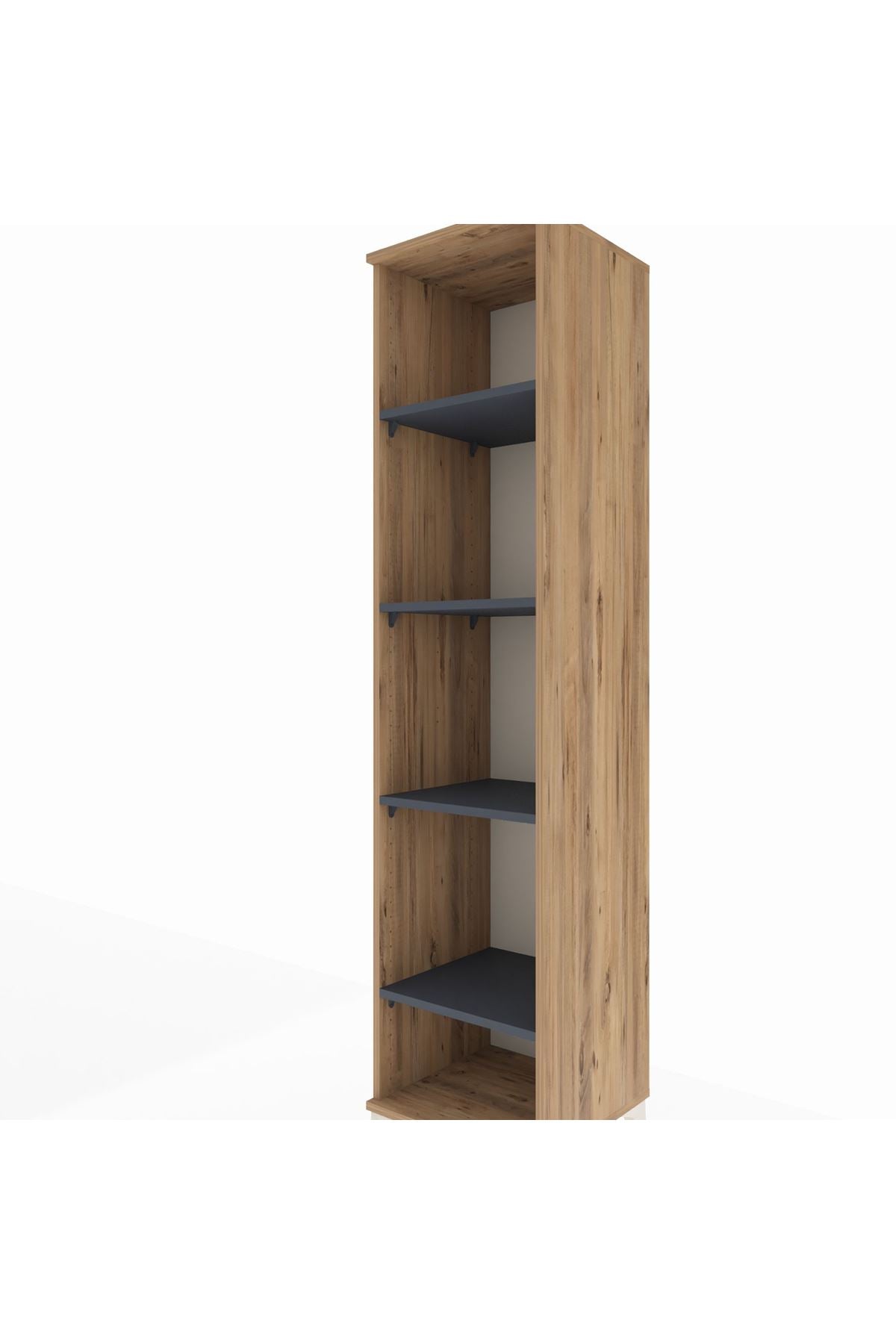 Hyperion Dolap 4 Raflı 44x44x195 Çam-Antrasit