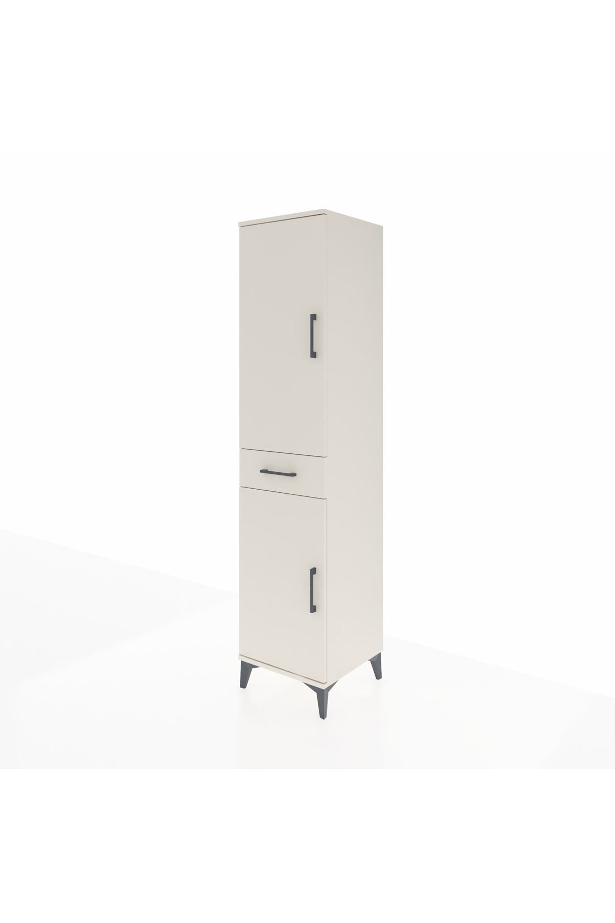 Hyperion Dolap 4 Raflı Tek Çekmeceli 2 Kapaklı 44x44x195 Aytaşı-Aytaşı