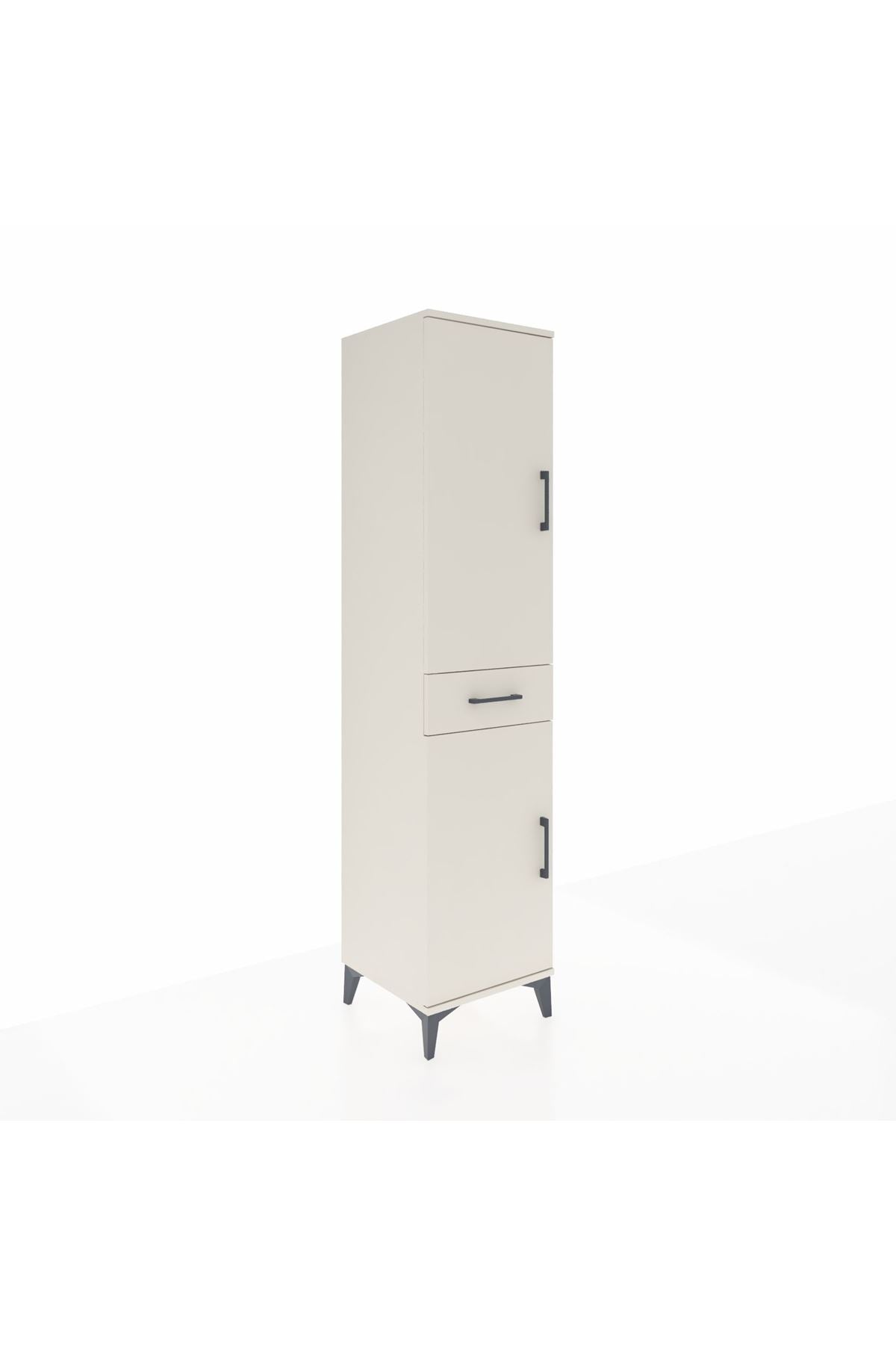 Hyperion Dolap 4 Raflı Tek Çekmeceli 2 Kapaklı 44x44x195 Aytaşı-Aytaşı