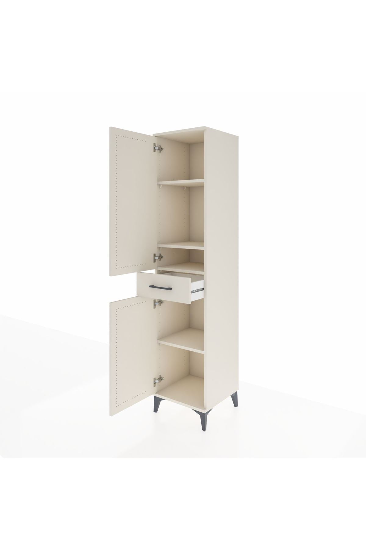 Hyperion Dolap 4 Raflı Tek Çekmeceli 2 Kapaklı 44x44x195 Aytaşı-Aytaşı