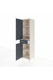 Hyperion Dolap 4 Raflı Tek Çekmeceli 2 Kapaklı 44x44x195 Aytaşı-Antrasit