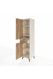 Hyperion Dolap 4 Raflı Tek Çekmeceli 2 Kapaklı 44x44x195 Aytaşı-Çam