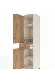 Hyperion Dolap 4 Raflı Tek Çekmeceli 2 Kapaklı 44x44x195 Aytaşı-Çam
