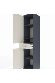 Hyperion Dolap 4 Raflı Tek Çekmeceli 2 Kapaklı 44x44x195 Antrasit-Aytaşı